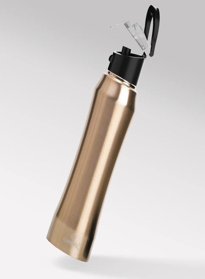 Speedex Stainless Steel Water Bottle 1 Litre, Leakproof Flipper Cap 1 Ltr, Copper Gold, Bottles 1+ Litre for School, Gym, Office, Boys, Girls, Men, Women, Kids, Fridge 1Ltr - 1000 ml - Set of 2 - Image 2